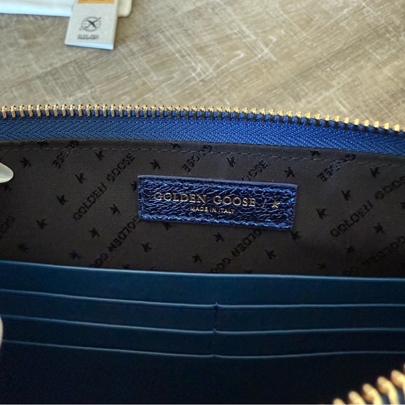 Golden Goose Metallic Blue Star Wrist Wallet - Picture 6 of 7